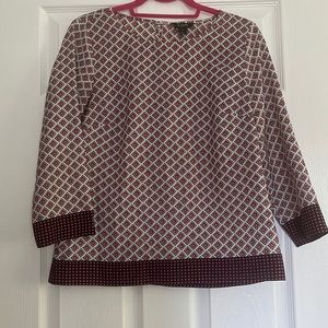 Never worn J Crew pattern Blouse size small